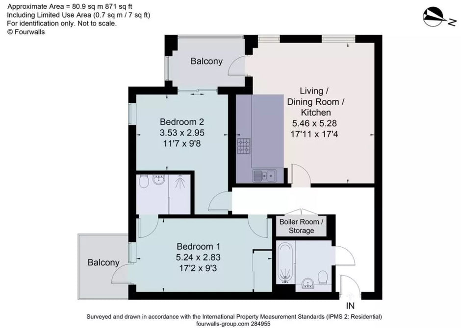 2 bed flat in central cambridge